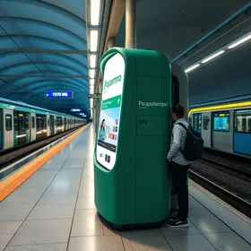 totens de autoatendimento no Metrô